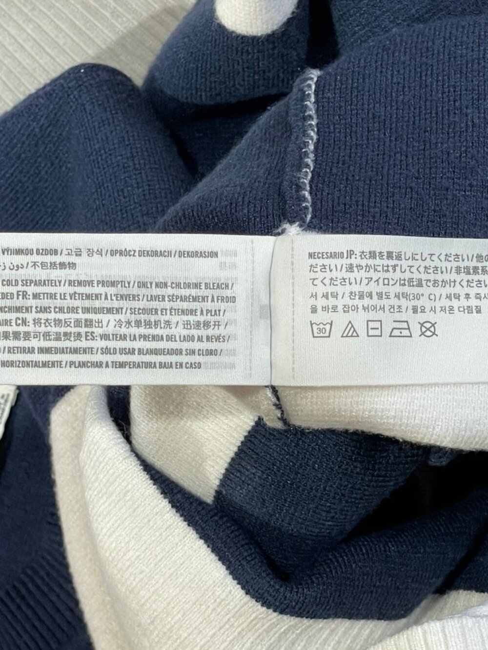 A&F Slouchy Striped Sweater Navy White Coastal Grandmother Old Money Small - Picture 10 of 10